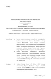 KEPUTUSAN MENTERI PENDIDIKAN DAN KEBUDAYAAN REPUBLIK INDONESIA NOMOR 3 ...